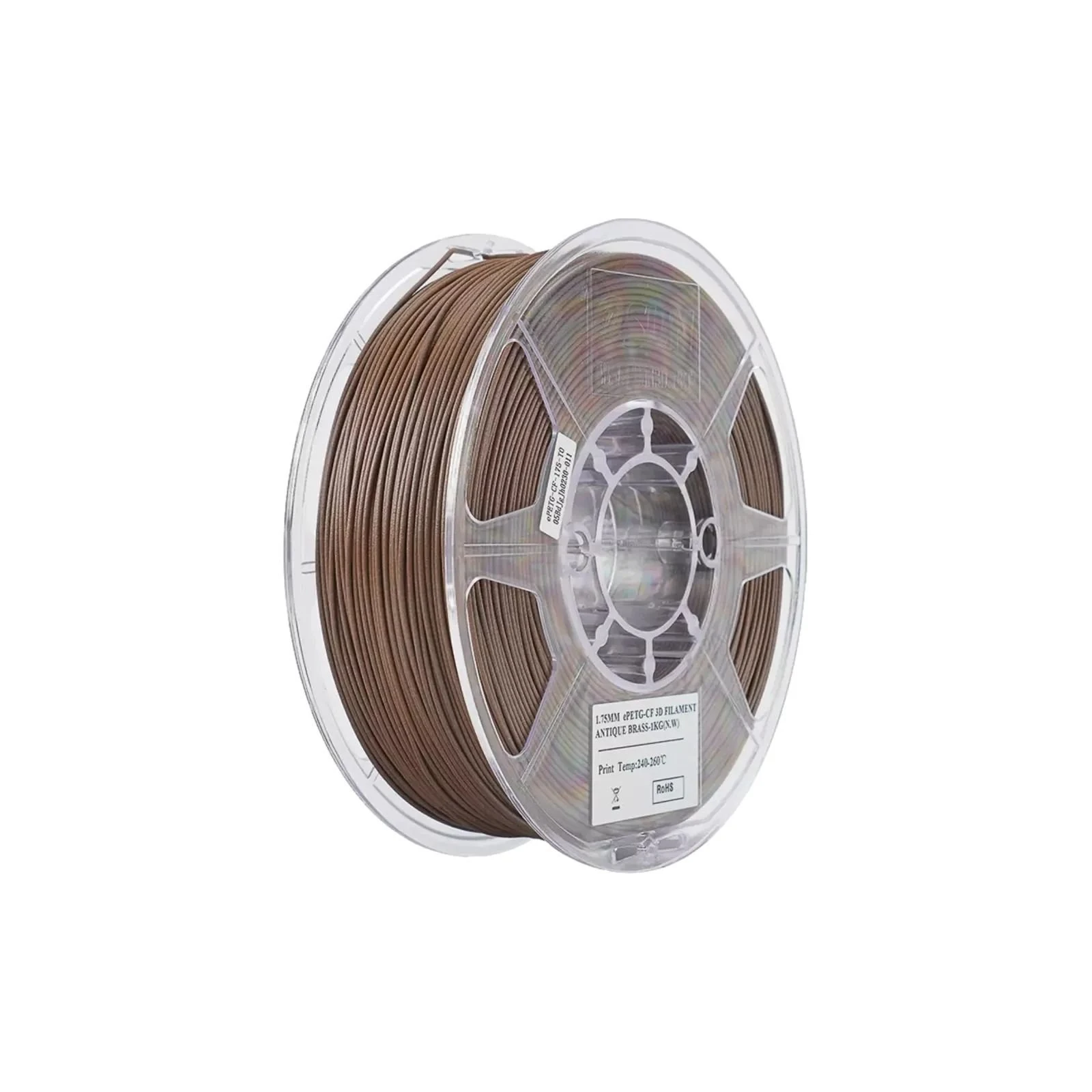 Пластик для 3D-принтера eSUN ePETG-CF 1,75mm 1kg antique brass (EPETG-CF-P175AB1) (UA)
