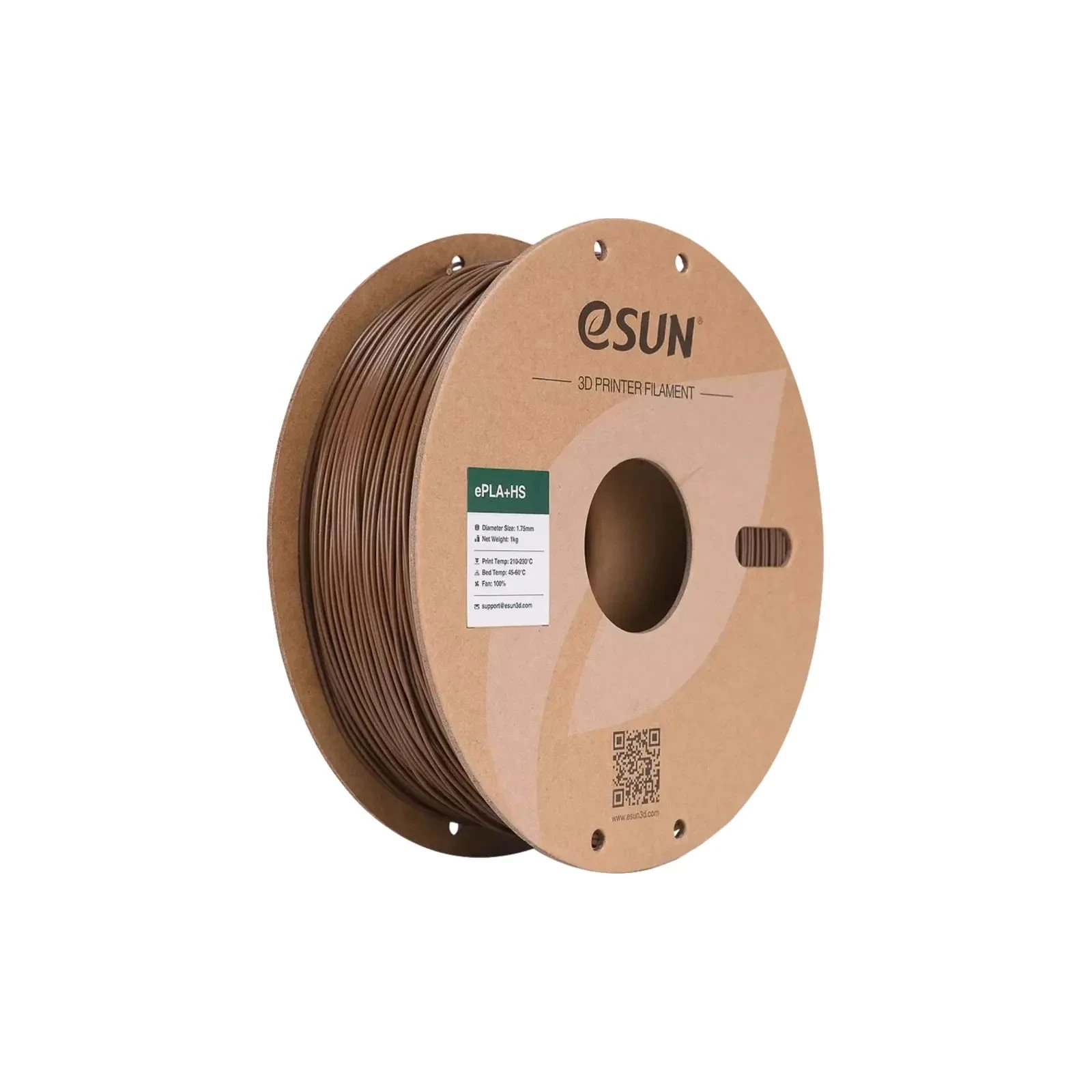 Пластик для 3D-принтера eSUN ePLA+HS, 1,75mm, 1kg, brown (EPLA+HS-P175C1) (UA)