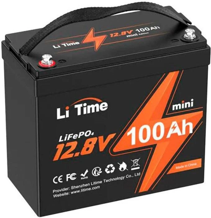 Акумулятор LiTime LiFePO4 12,8V 100Ah Mini (L12V100-100-MINI-16-A60) (UA)