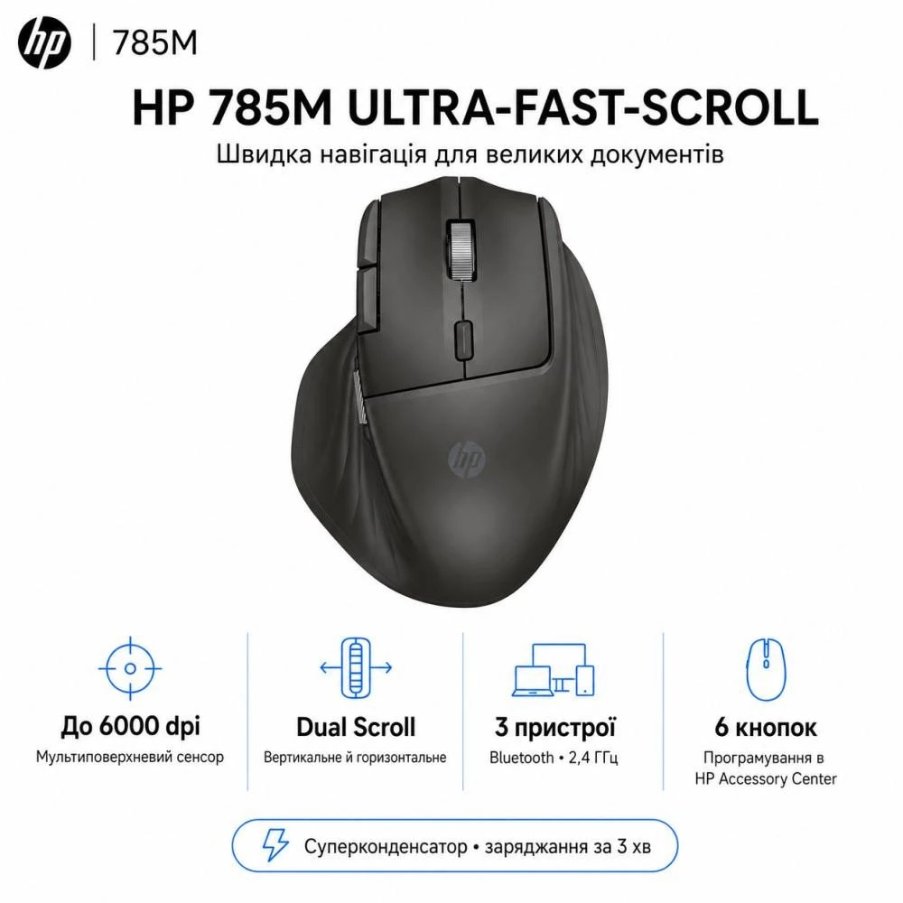 Мышь HP 785M Bluetooth Mouse (B8YX4AA) (UA)