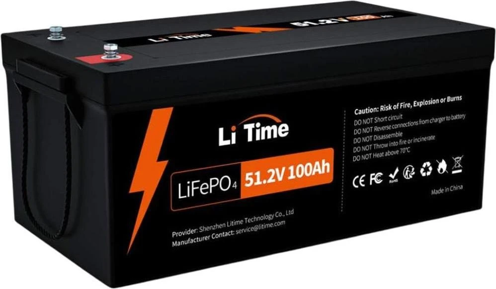 Аккумулятор LiTime LiFePO4 51,2V 100Ah BMS (L51.2V100-BASIC-16-A250) (UA)