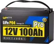 Аккумулятор WattCycle LiFePO4 12.8V 100Ah Bluetooth (WT12V100AH110PRO) (UA)
