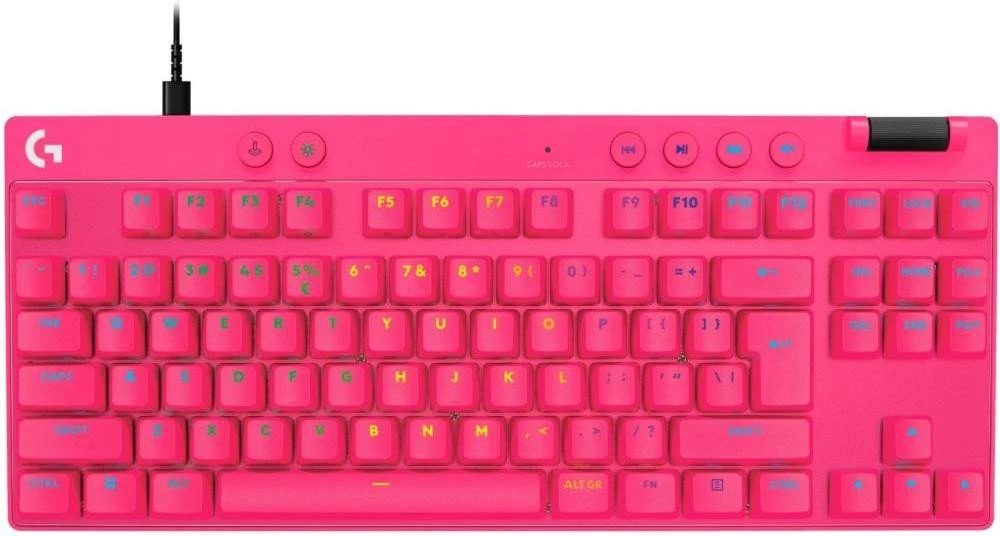 Клавиатура Logitech G Pro X TKL Rapid Linear Magenta (920-013253)