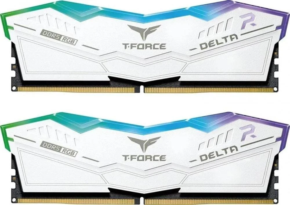 Оперативна пам'ять TEAM 32 GB (2x16GB) DDR5 6000 MHz T-Force Delta RGB White (FF4D532G6000HC38ADC01)