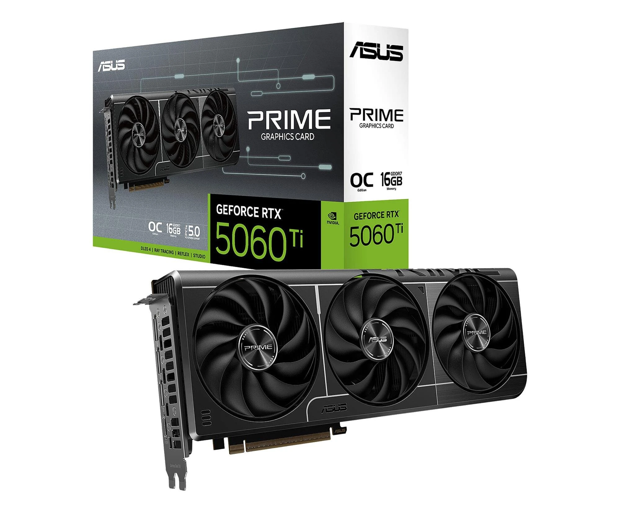 Видеокарта ASUS GeForce RTX 5060 Ti Prime OC 16GB GDDR7 DLSS4 (PRIME-RTX5060TI-O16G) EU