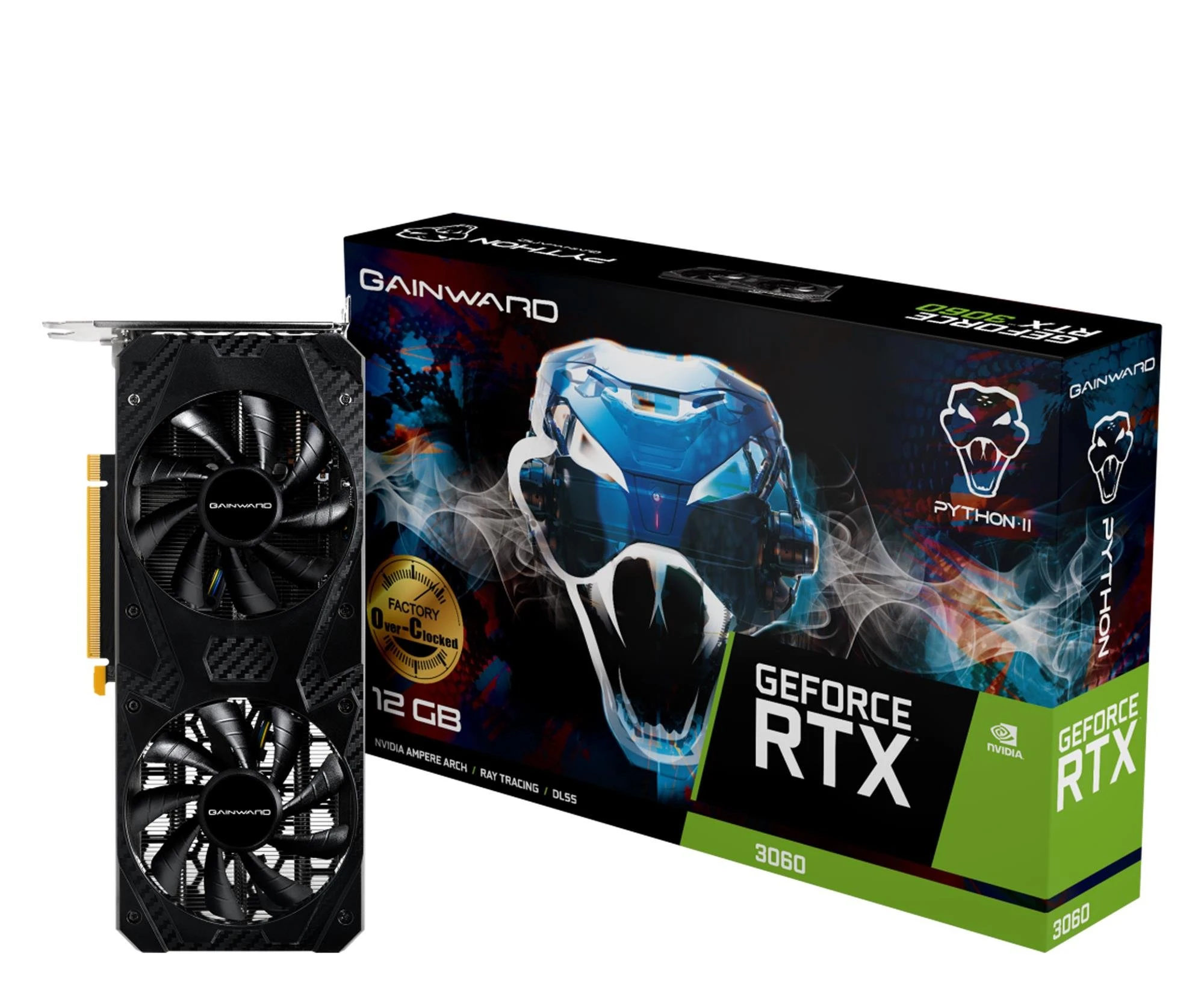 Видеокарта Gainward  GeForce RTX 3060 Python II OC 12GB GDDR6 (NE63060U19K9-PG190V) EU