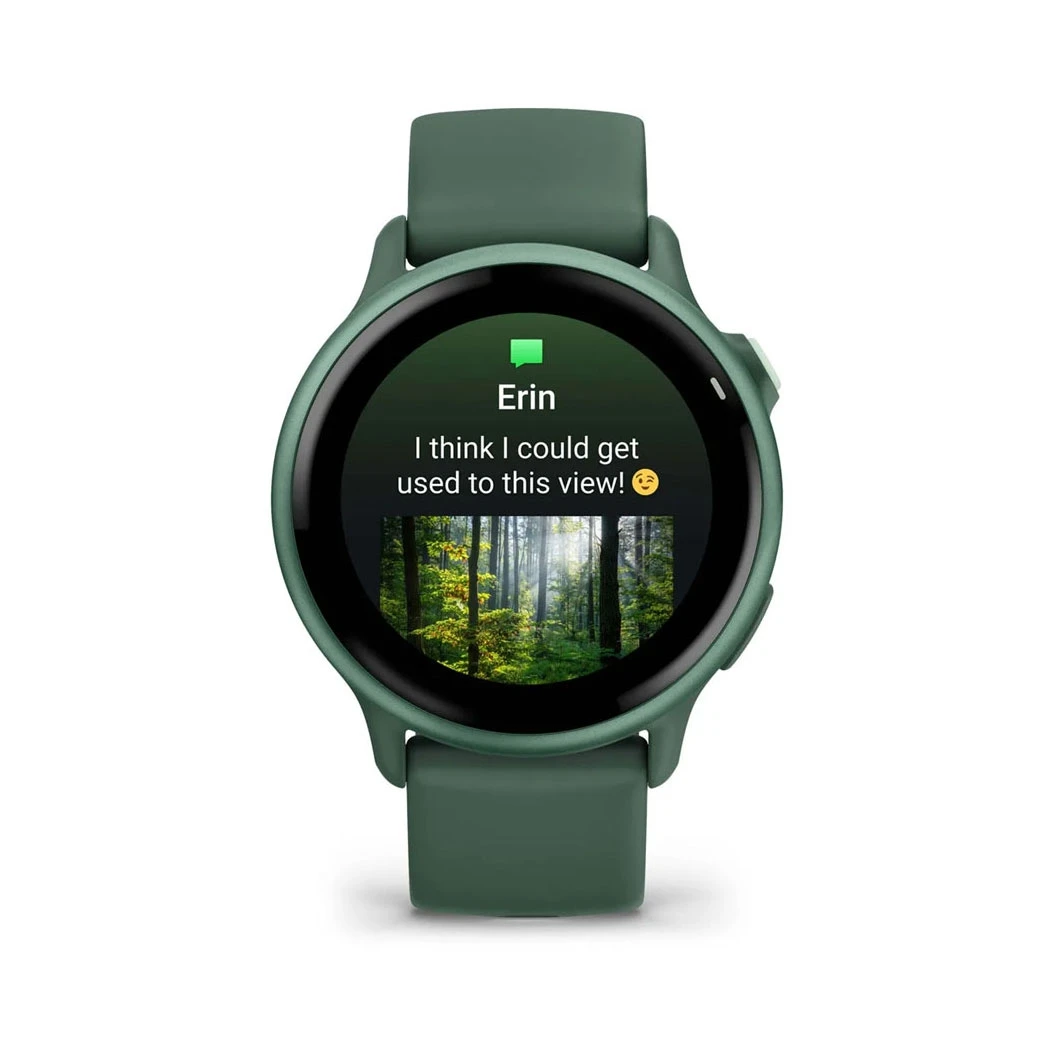 Смарт-годинники Garmin Vivoactive 6 Metallic Jasper Green з силіконовим ремінцем Jasper Green (010-02985-42) (UA)