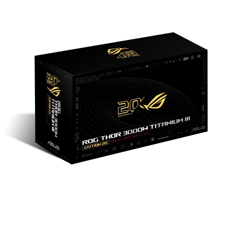 Блок живлення Asus ROG Thor 3000W Titanium III Edition 20 (ROG Equalizer) (90YE00VA-B0NA00) (UA)