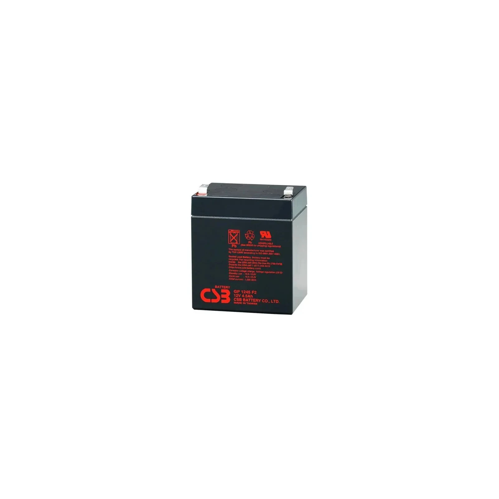 Акумулятор до ІБП CSB GP1245F2 12V 4.5Ah (GP1245F2) (UA)