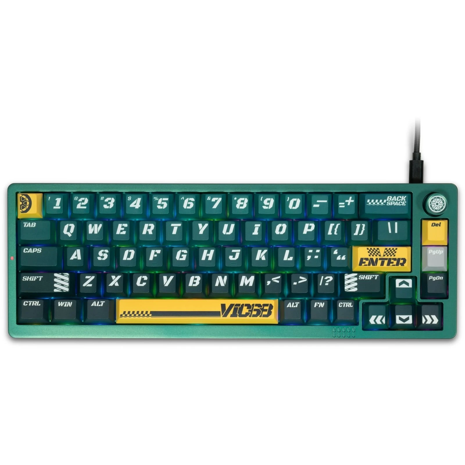 Клавіатура Thunderobot VIC68 TTC Ultra RGB King Magnetic Switch USB Parrot Green (6932066320188) (UA)