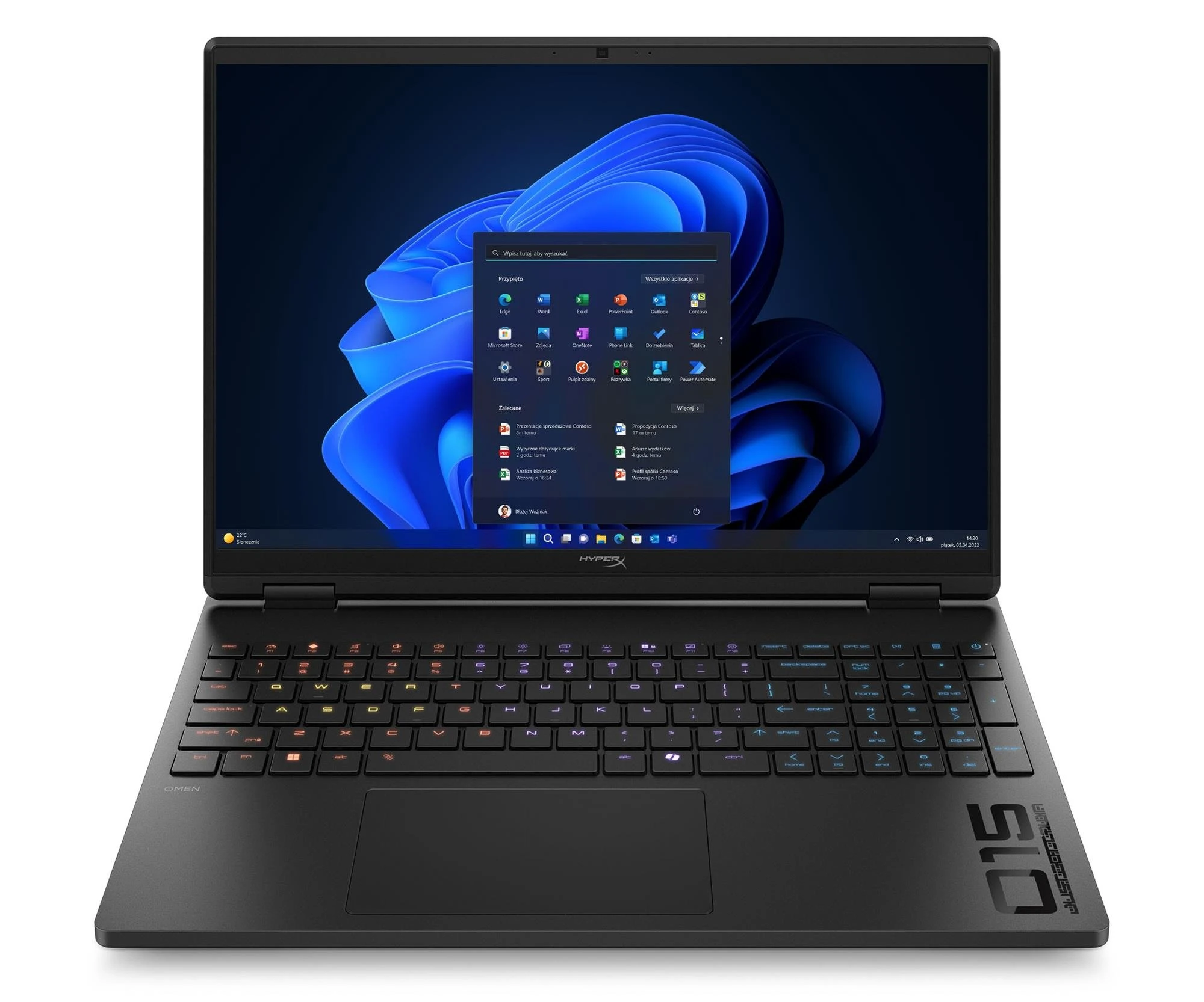 Ноутбук HyperX OMEN 15 i5-14450HX/40GB/1TB/Win11 RTX5060 180Hz (15-ga0005nw (D4JB6EA))
