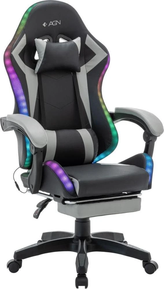 Ігрове крісло AGN 09-25 RGB Black/Grey (UA)