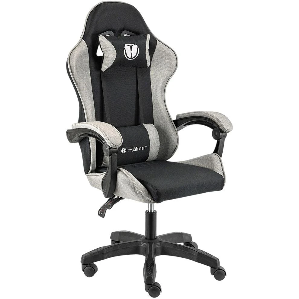 Ігрове крісло Holmer GCH-02 Size L Fabric Black/Grey Nylon (UA)