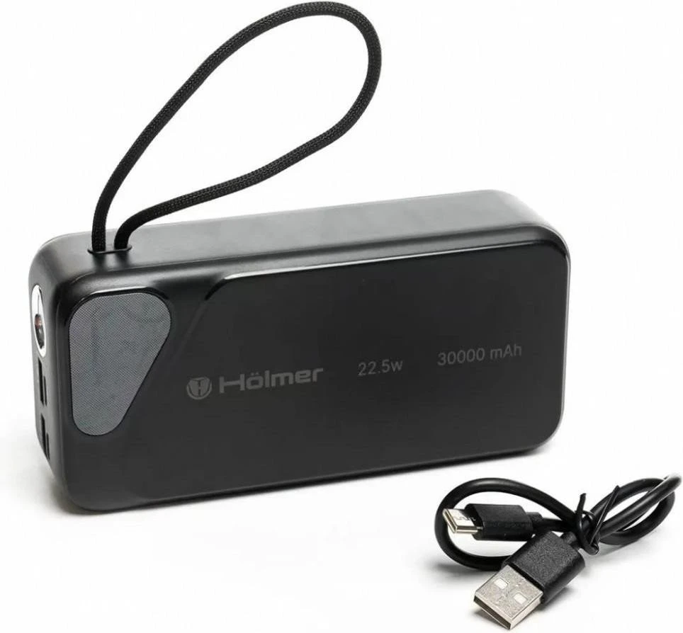 Мобильная батарея Holmer NRG-02 Cheetah 30000mAh 22.5W Black (UA)
