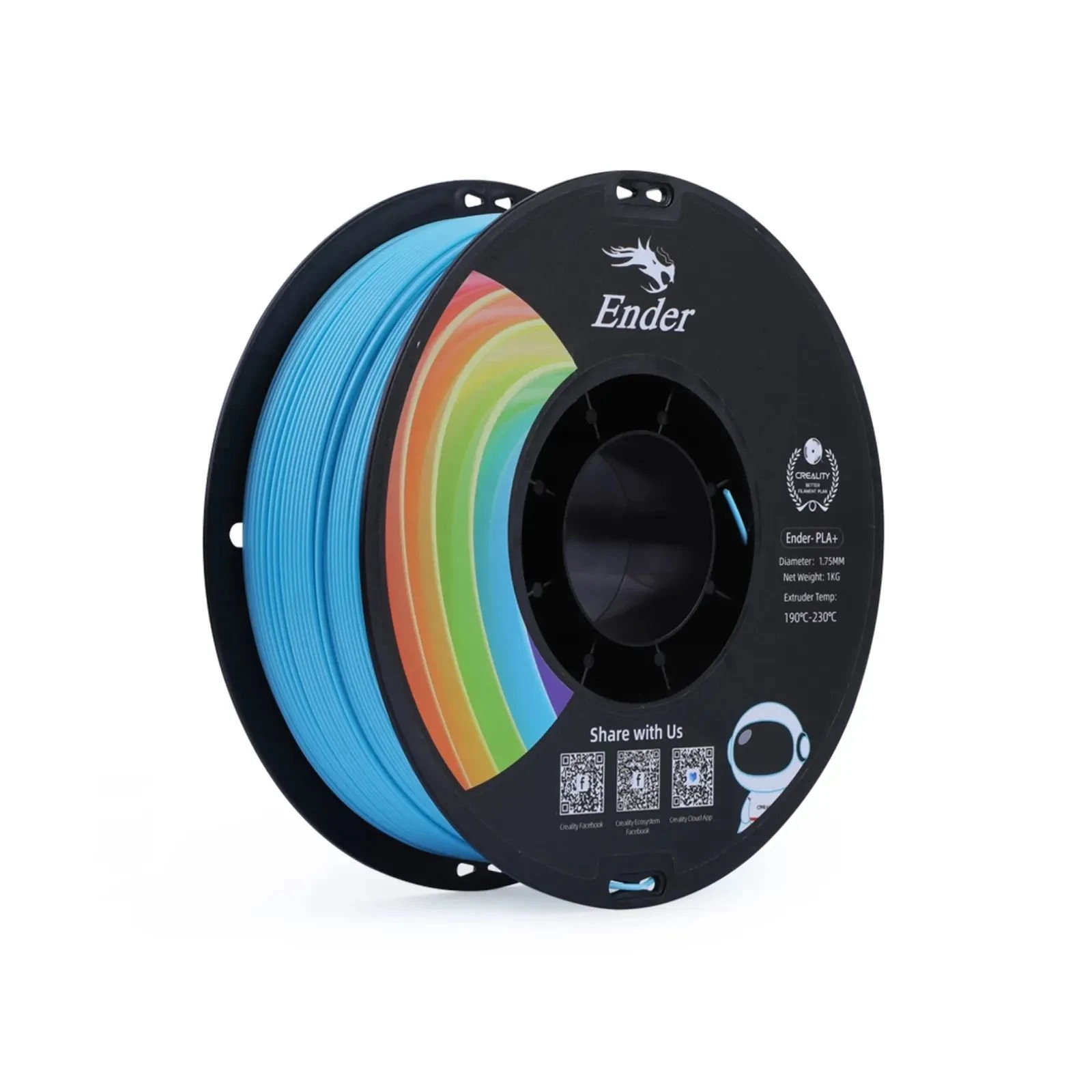 Пластик для 3D-принтера Creality PLA+ 1кг, 1.75мм, blue (3301010310) (UA)