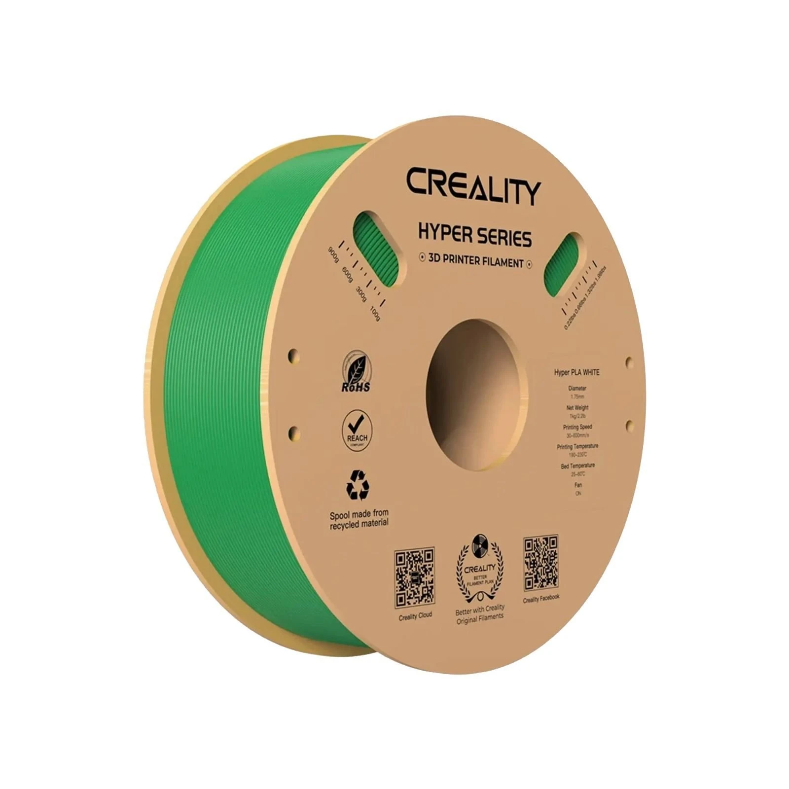 Пластик для 3D-принтера Creality PLA-CF 1кг, 1.75мм, dark green (3301060016) (UA)