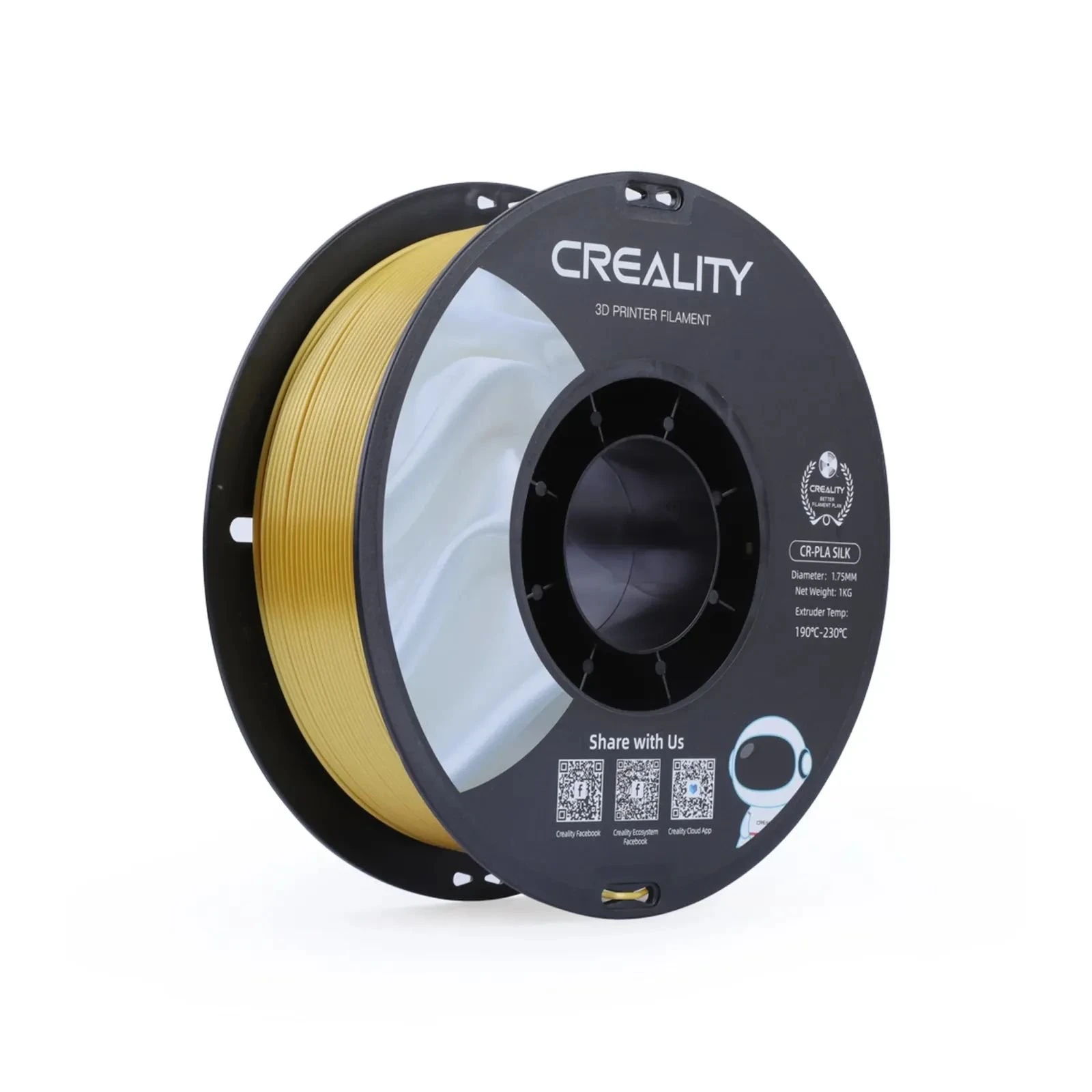 Пластик для 3D-принтера Creality PLA silky shine 1кг, 1.75мм, gold (3301120001) (UA)