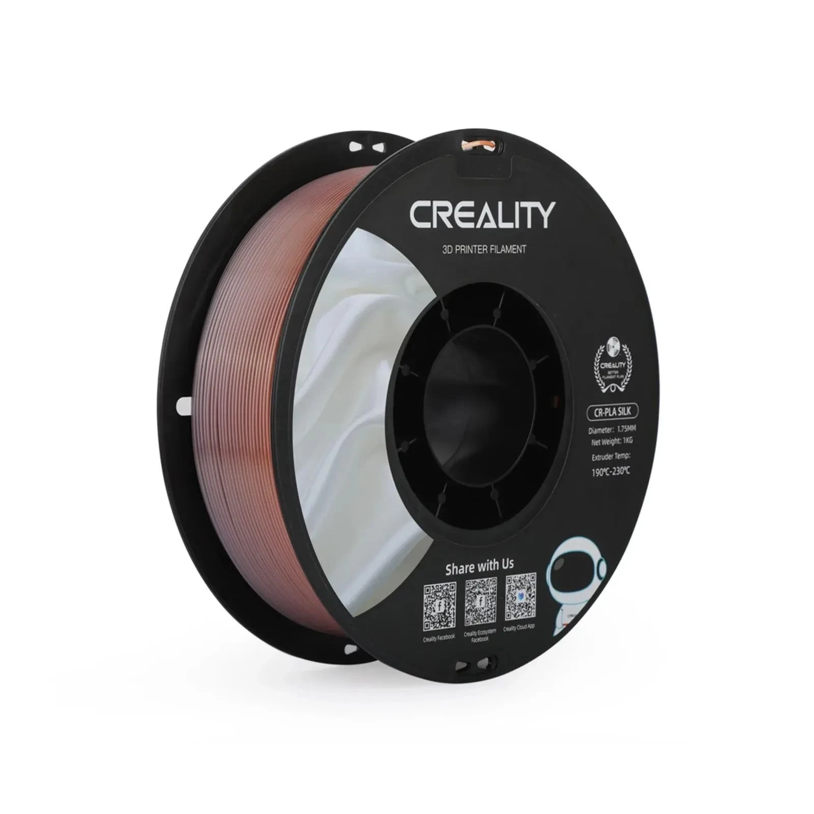 Пластик для 3D-принтера Creality PLA silky shine 1кг, 1.75мм, rainbow (3301120003) (UA)