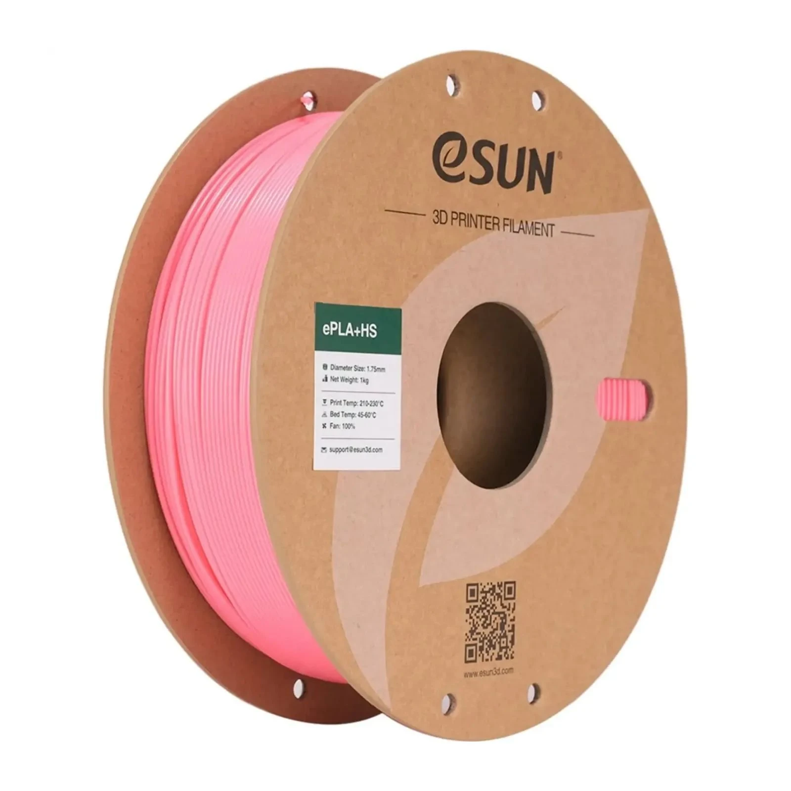 Пластик для 3D-принтера eSUN ePLA+HS, 1,75мм, 1кг, pink (EPLA+HS-P175P1) (UA)