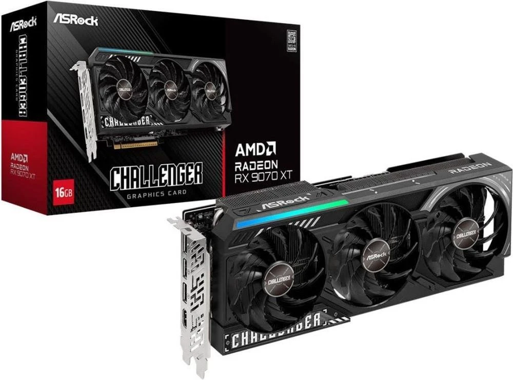 Відеокарта ASRock Radeon RX 9070 XT Challenger 16G (90-GA61ZZ-00UANZ) (UA)
