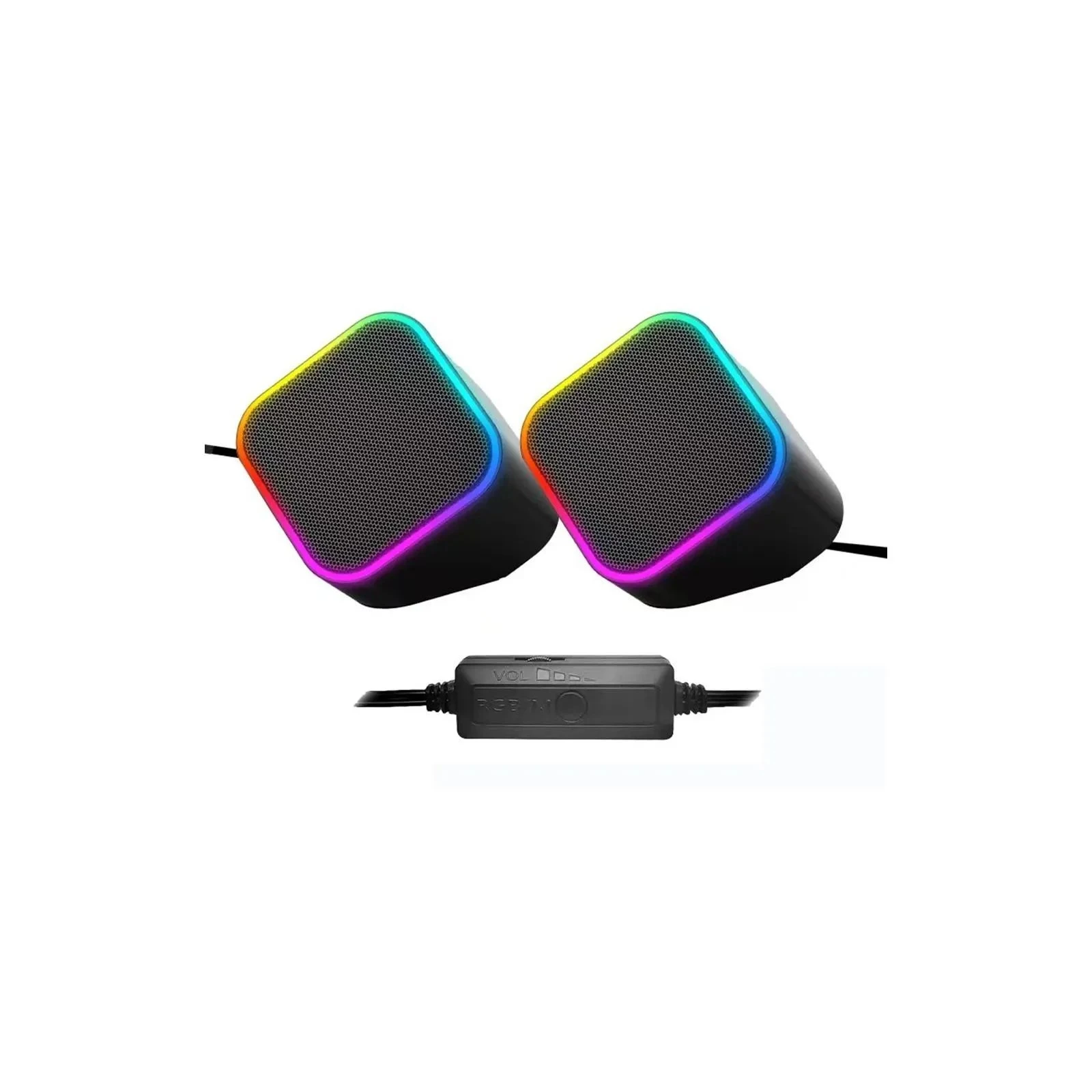 Акустична система ColorWay Cubix 2.0 RGB USB Black (CW-SPU05BK) (UA)