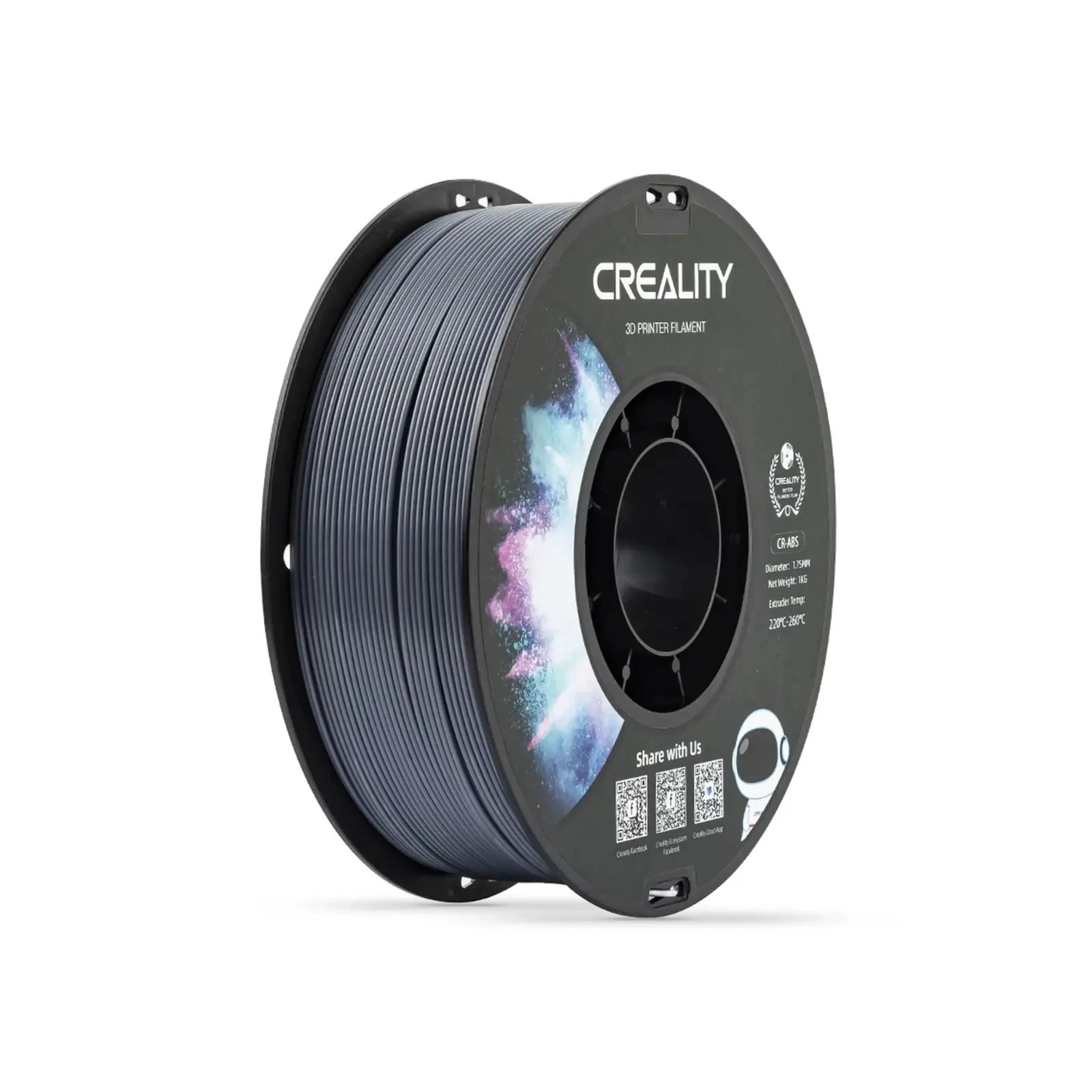 Пластик для 3D-принтера Creality ABS 1кг, 1.75мм, gray (3301020034) (UA)