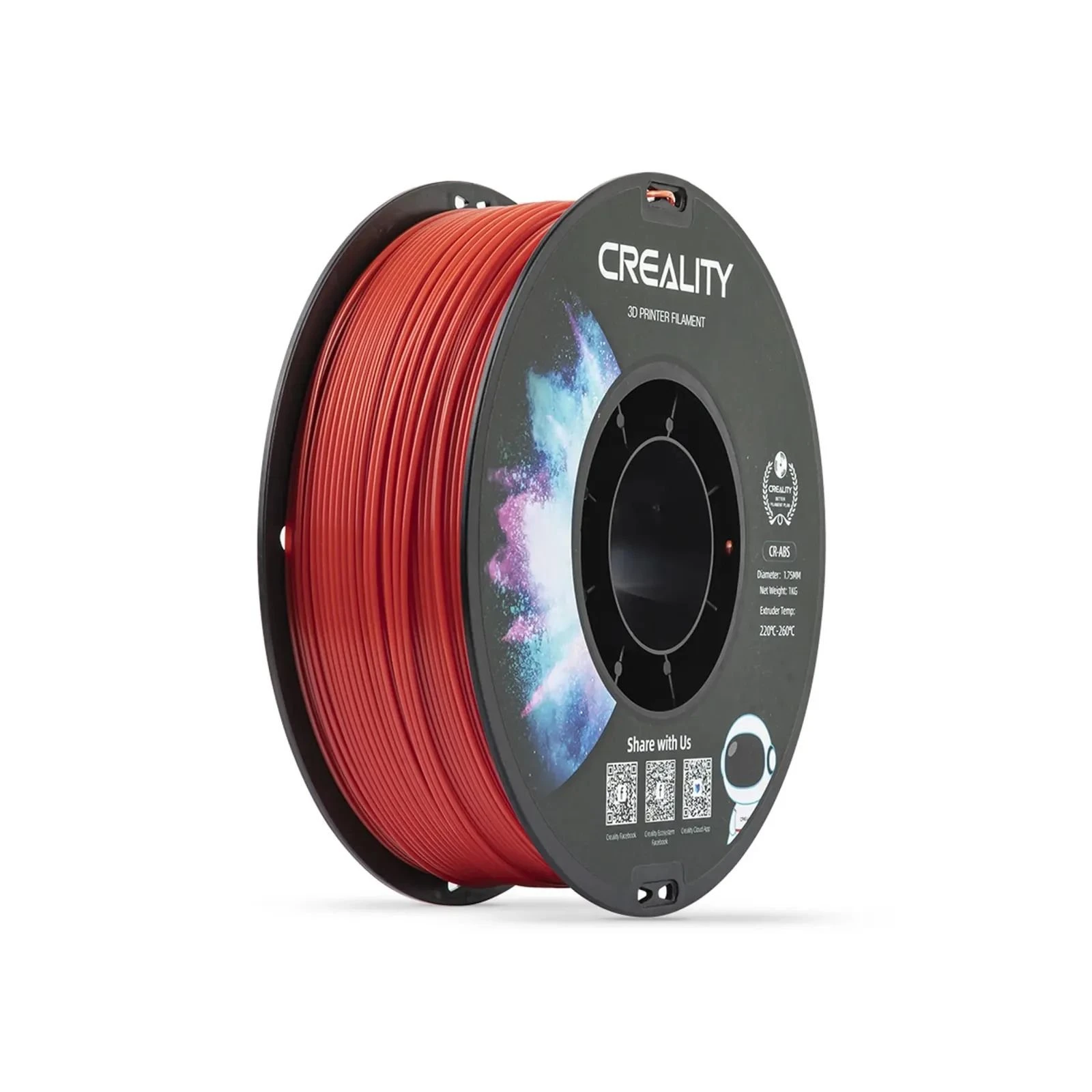 Пластик для 3D-принтера Creality ABS 1кг, 1.75мм, red (3301020032) (UA)