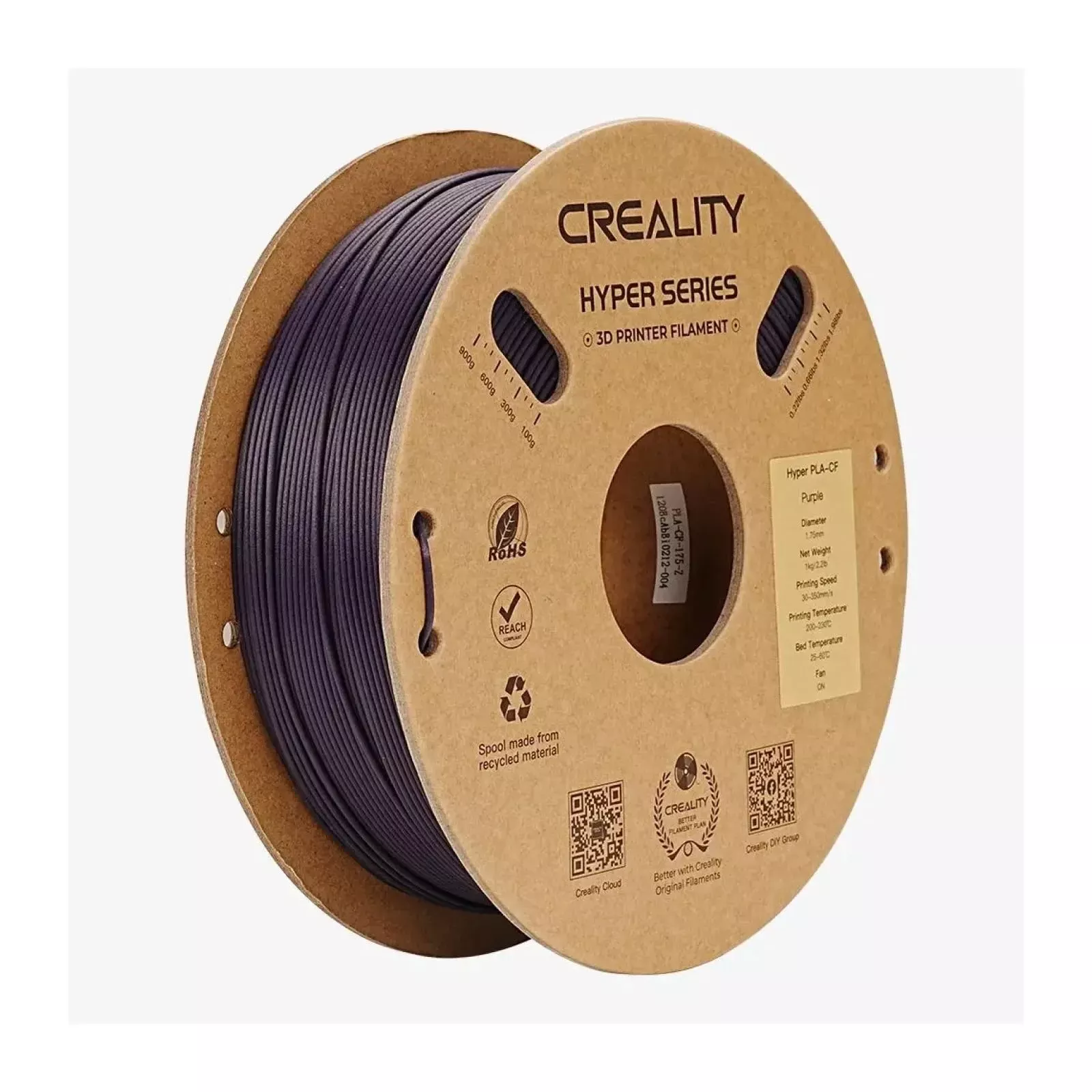 Пластик для 3D-принтера Creality PLA-CF 1кг, 1.75мм, purple (3301060018) (UA)