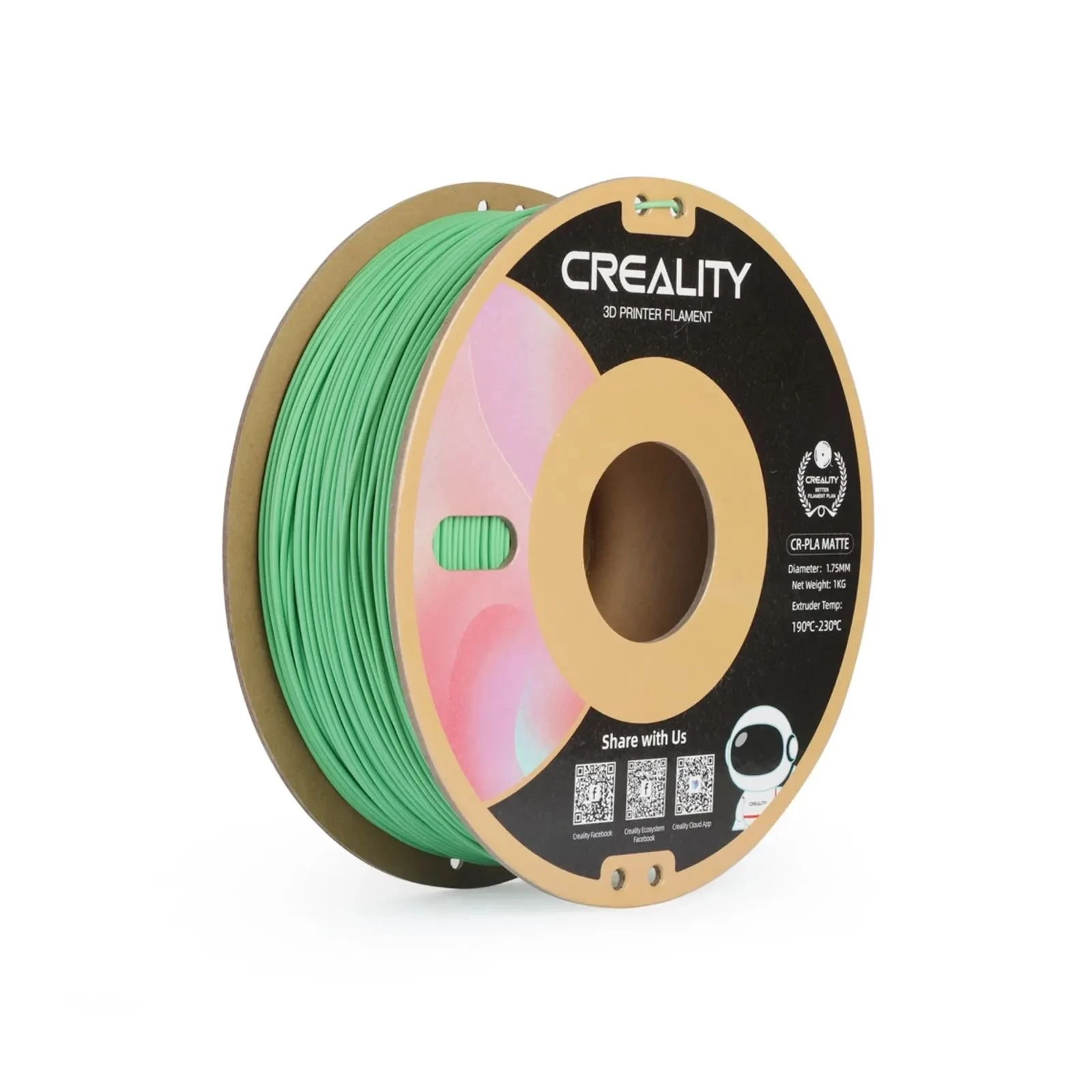 Пластик для 3D-принтера Creality PLA matte 1кг, 1.75мм, green avocado (3301010301) (UA)