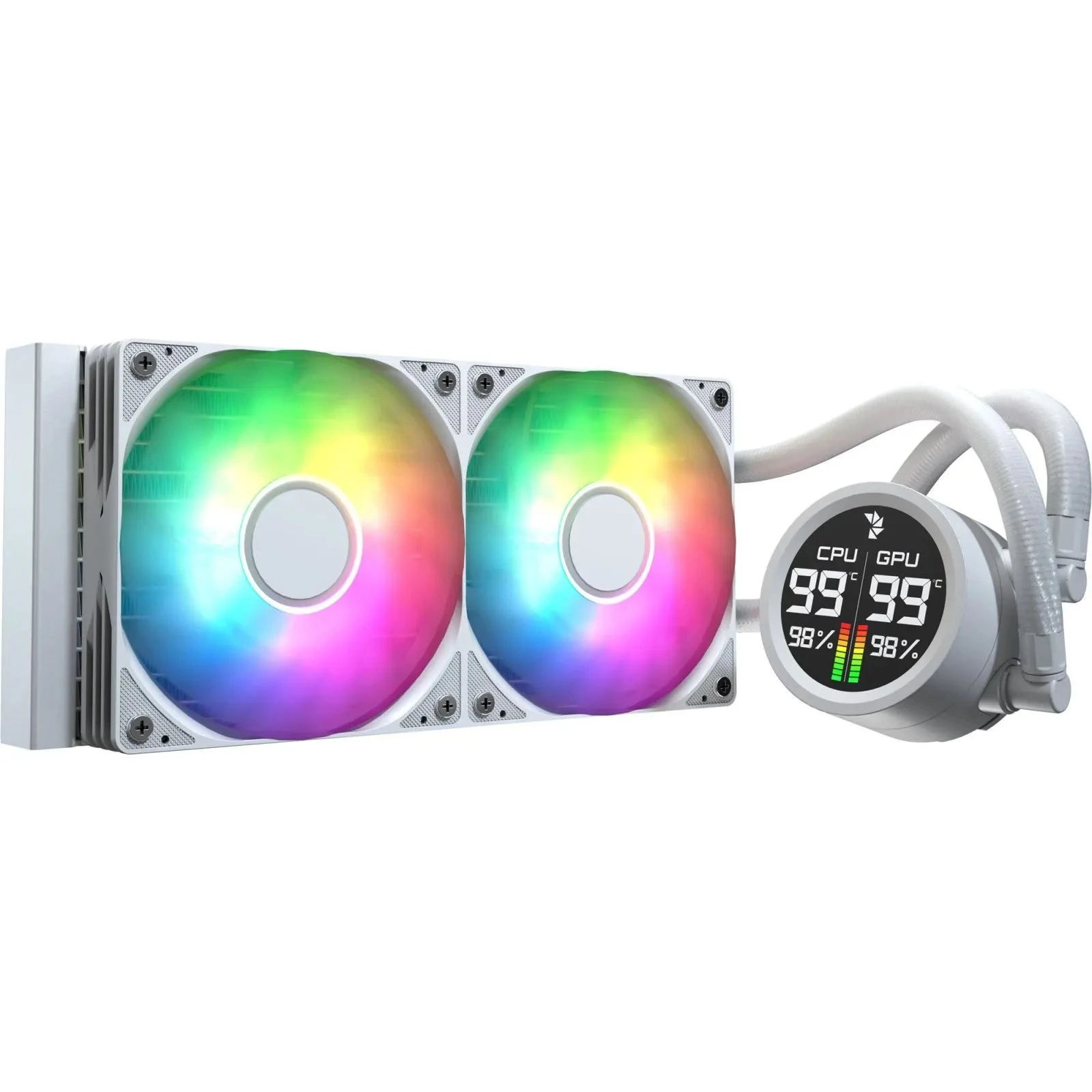 Система жидкостного охлаждения AeroCool Abyss L240R Digi White (ACLA-AD24117.21) (UA)