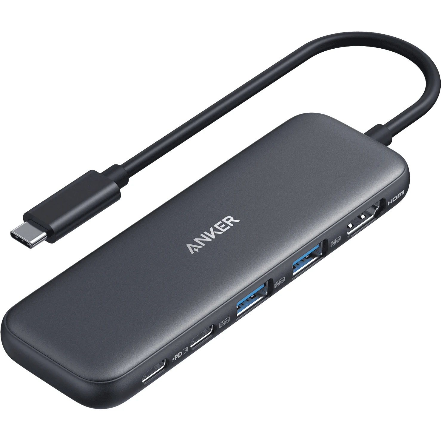 USB-хаб Anker USB-C Hub 332 5-in-1 Black (A8355H11) (UA)