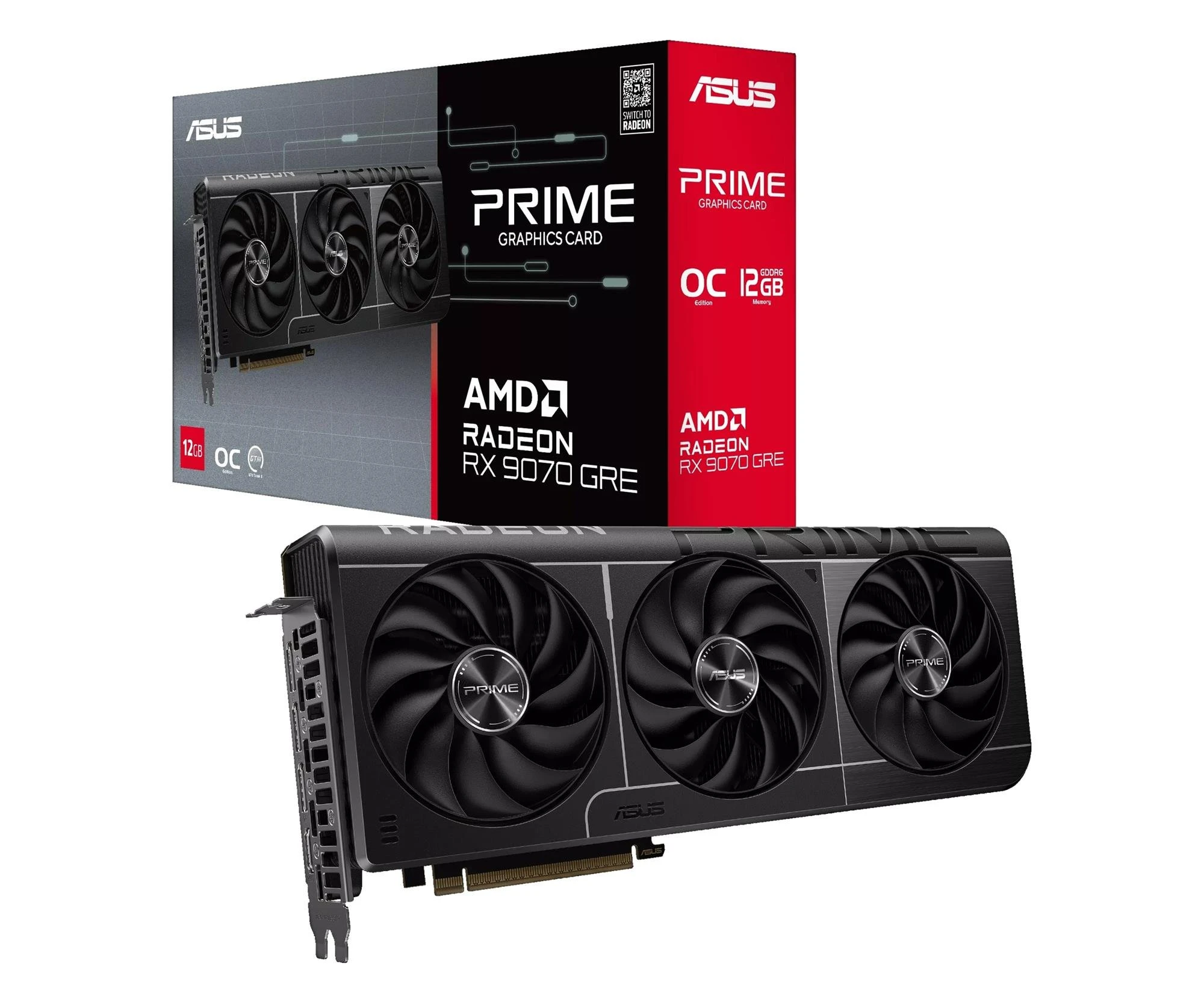 Видеокарта ASUS Radeon RX 9070 GRE PRIME 12GB OC (90YV0PP0­M0NA00) EU