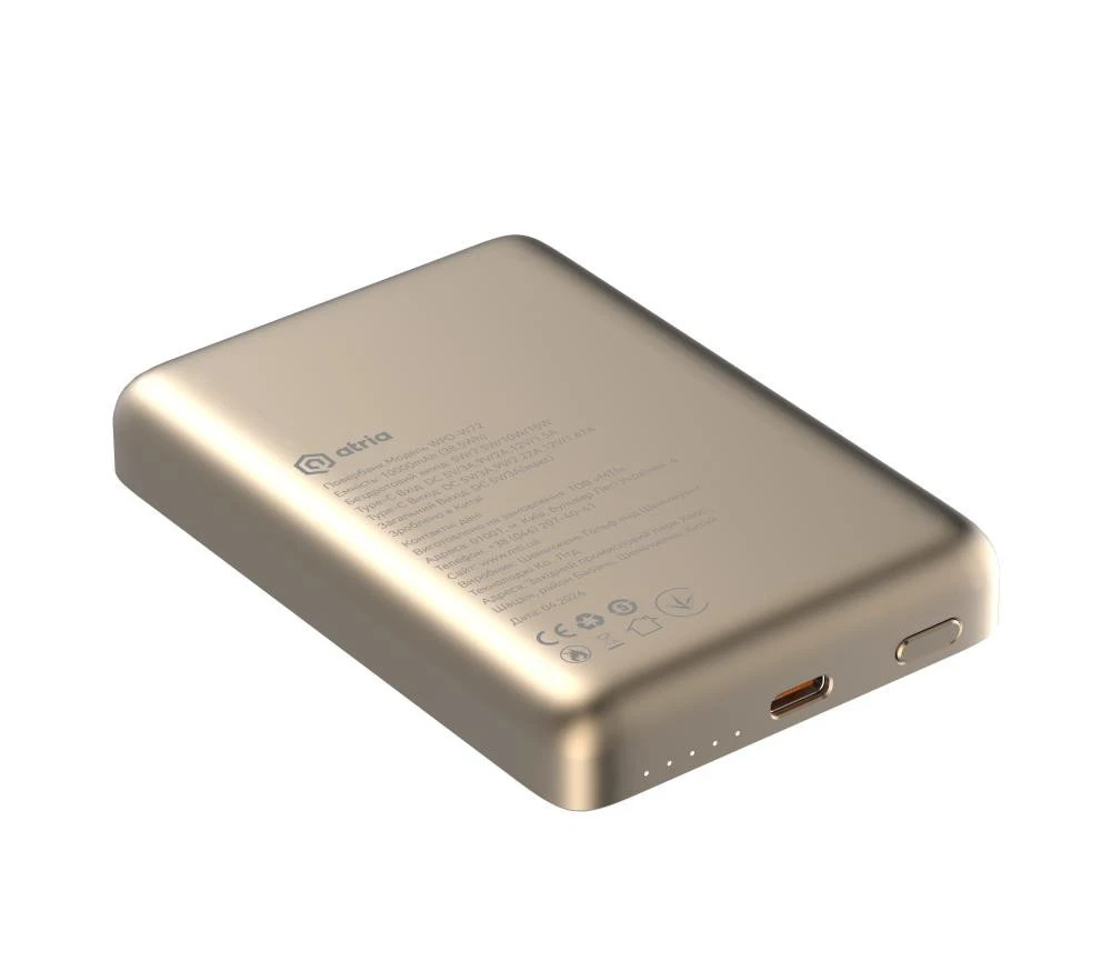 Мобильная батарея ATRIA WPD-W72G 10000mAh Gold (UA)