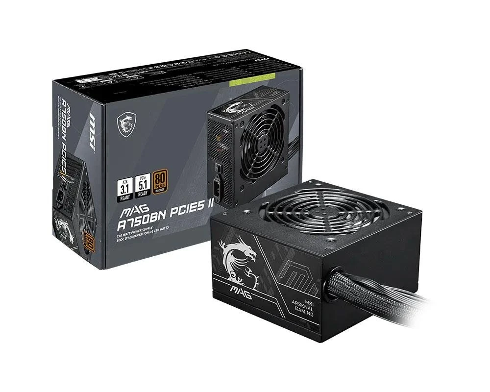Блок питания MSI MAG A750BN PCIE5 II 750W 80 Plus Bronze (306-7ZPSX11-CE0) EU