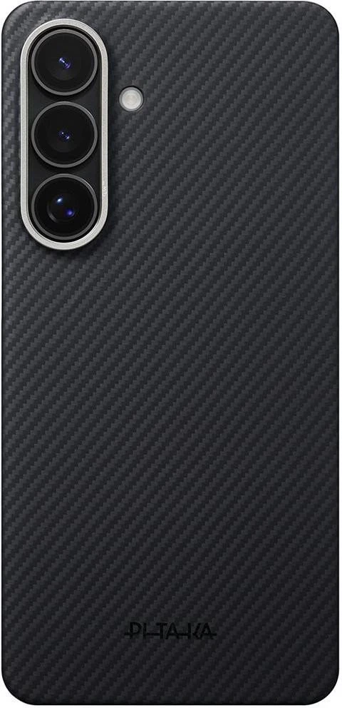 Чехол для смартфона Pitaka Edge Ultra-Slim Case with Aaron Button for Samsung Galaxy S26 - 600D Black/Grey [Twill] (KS2601)