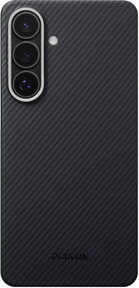 Чехол для смартфона Pitaka Edge Ultra-Slim Case with Aaron Button for Samsung Galaxy S26 - 600D Black/Grey [Twill] (KS2601)