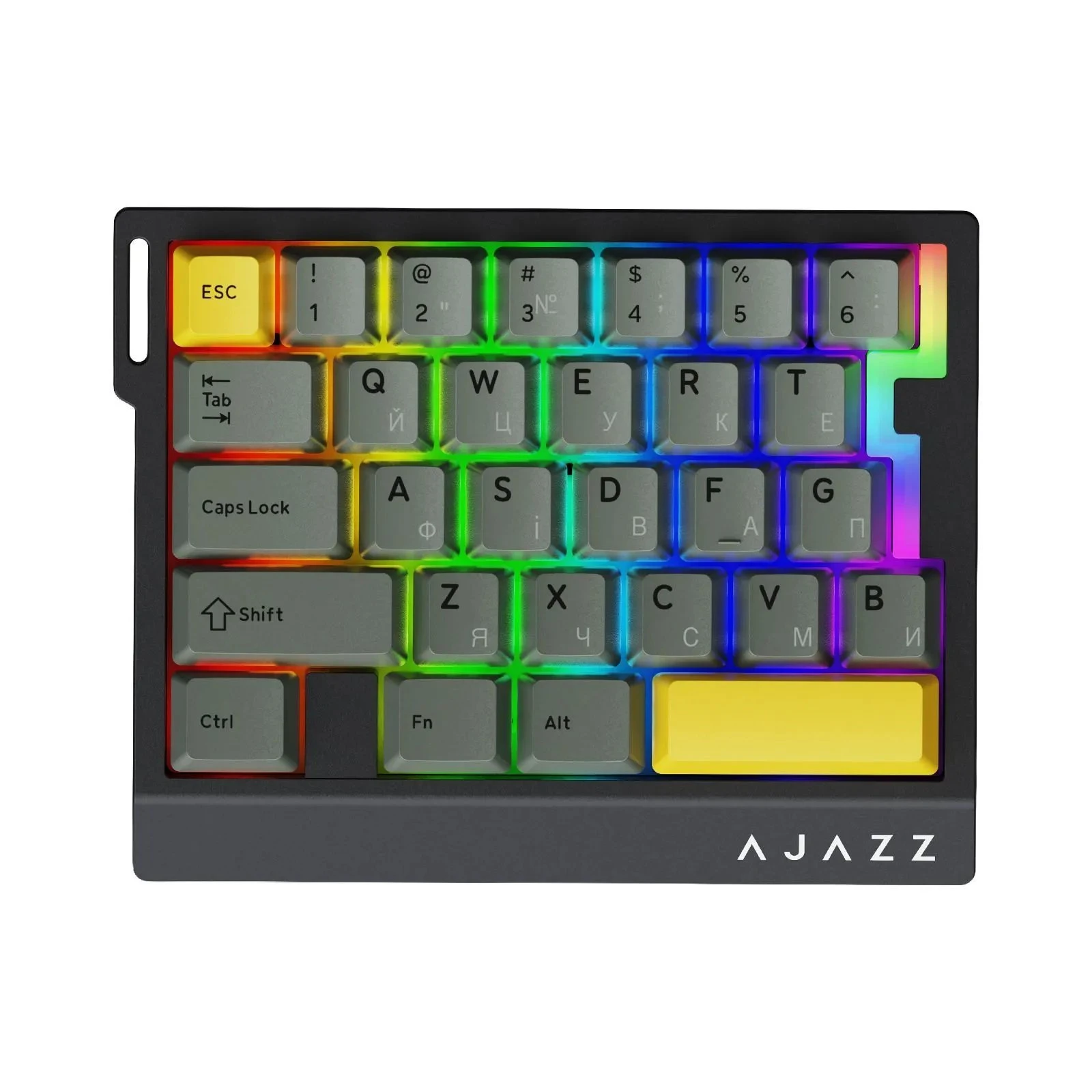 Клавиатура Ajazz AK029 Ice Island Magnetic Switch USB UA Black/Yellow (AK029-I-BY) (UA)