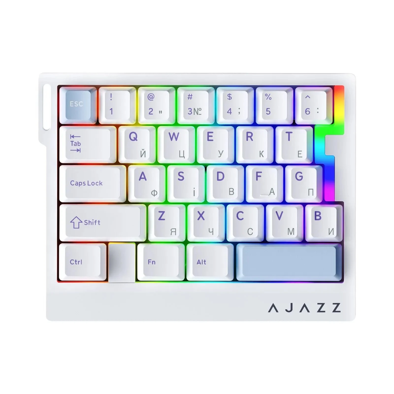 Клавіатура Ajazz AK029 Ice Island Magnetic Switch USB UA White/Blue (AK029-I-WB) (UA)