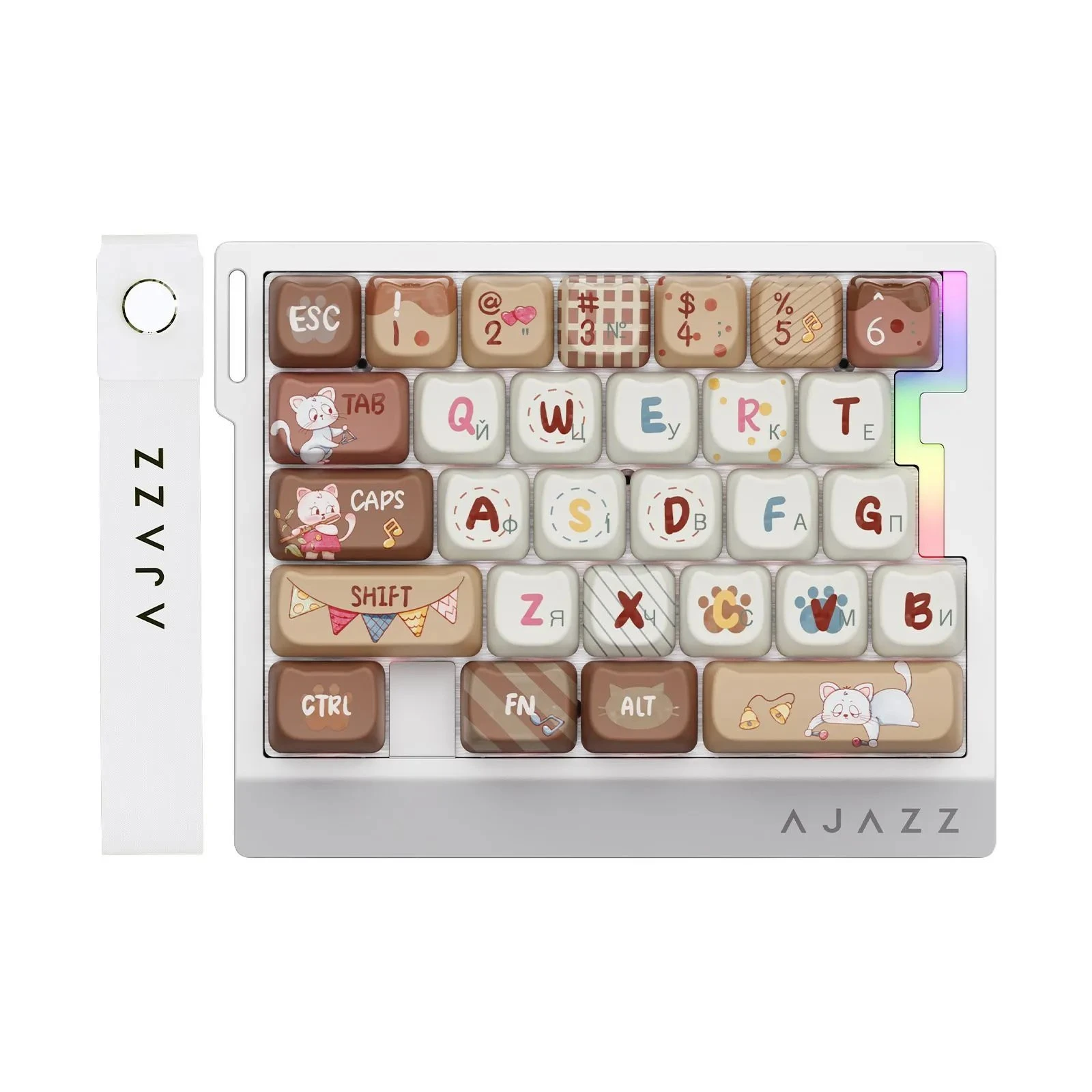 Клавиатура Ajazz AK029 Meow Magnetic Switch USB UA Beige (AK029-M-Y) (UA)