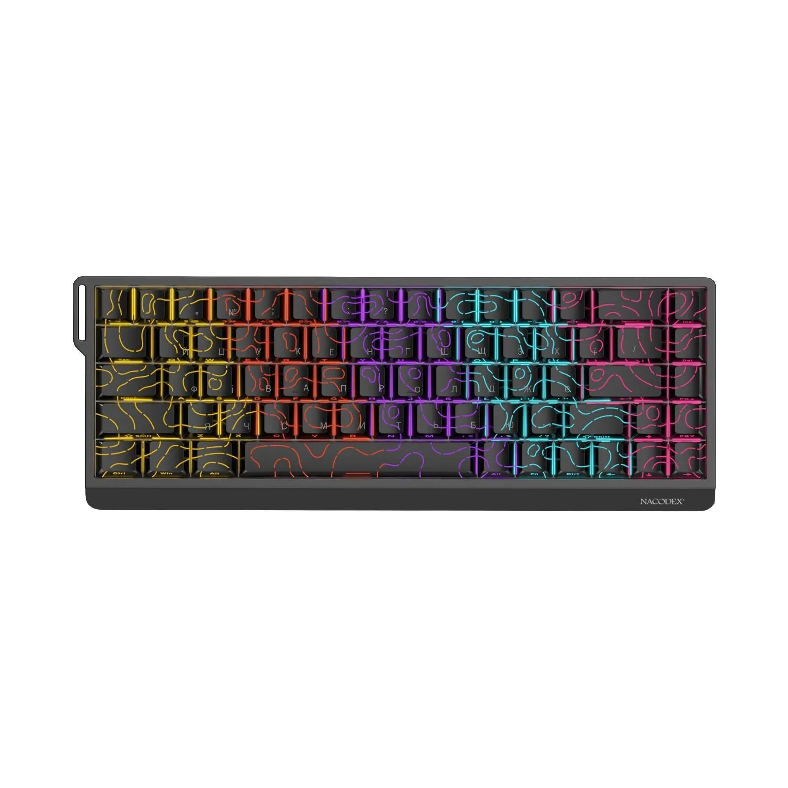 Клавиатура Ajazz NacodeX NK68 V2 Red Switch LED USB UA Black (NK68-V2-R-S-B) (UA)