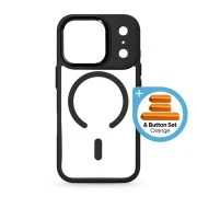 Чехол для мобильного телефона Armorstandart Unit-C MagCase Apple iPhone 17 Pro Black + Orange Button Set (ARM90585) (UA)