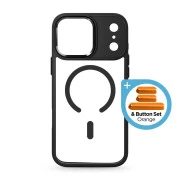 Чехол для мобильного телефона Armorstandart Unit-C MagCase Apple iPhone 17 Pro Max Black + Orange Button Set (ARM90589) (UA)