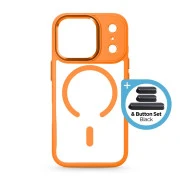Чехол для мобильного телефона Armorstandart Unit-C MagCase Apple iPhone 17 Pro Orange + Black Button Set (ARM90588) (UA)