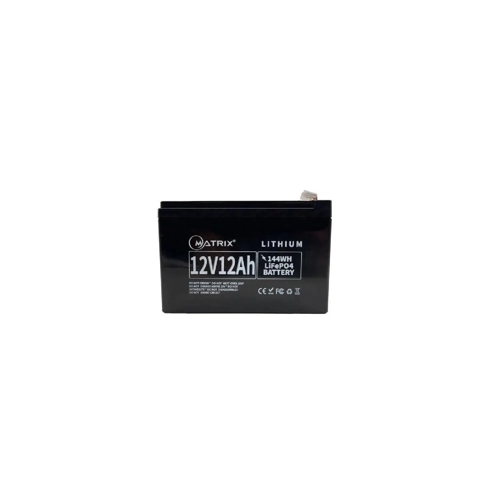 Батарея LiFePo4 Matrix 12.8V-12Ah 153.6Wh (MLR 1212) (UA)