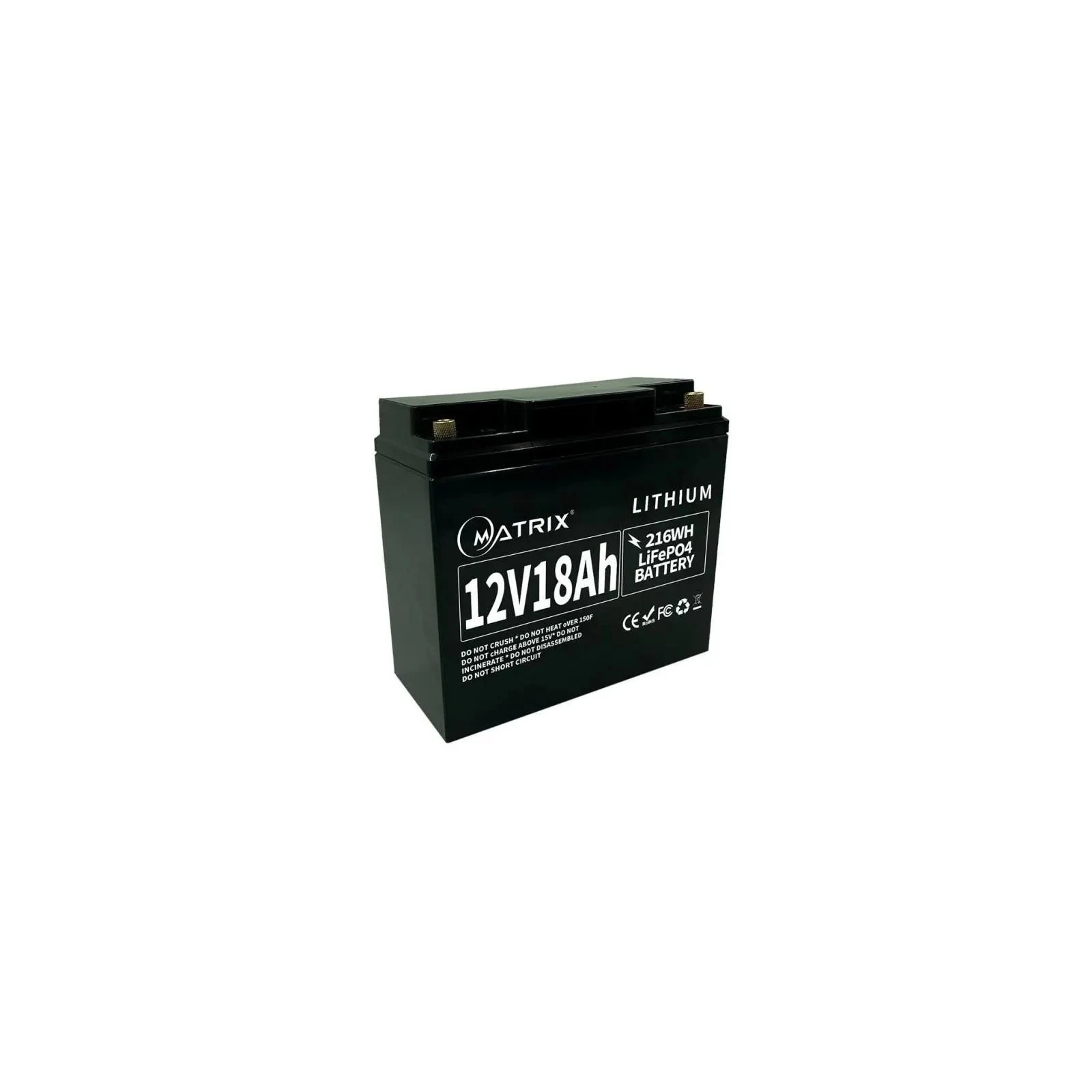 Батарея LiFePo4 Matrix 12.8V-18Ah 230.4Wh (MLR 1218) (UA)
