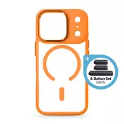 Чохол для мобільного телефону Armorstandart Unit-C MagCase Apple iPhone 17 Pro Orange + Black Button Set (ARM90588) (UA)