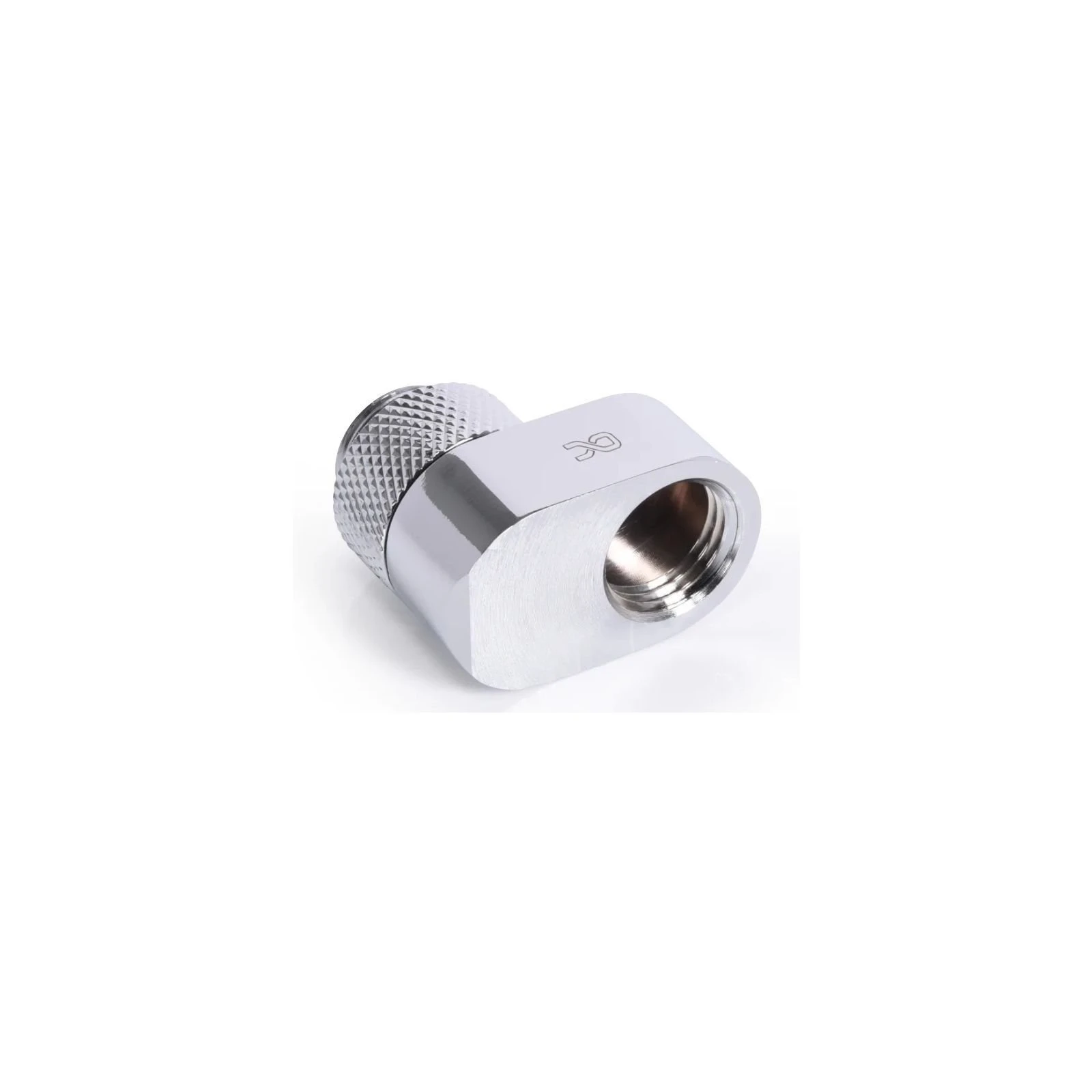Фітинг для СЖО Alphacool Eiszapfen 16mm off set fitting rotatable - chrome (17602) (UA)