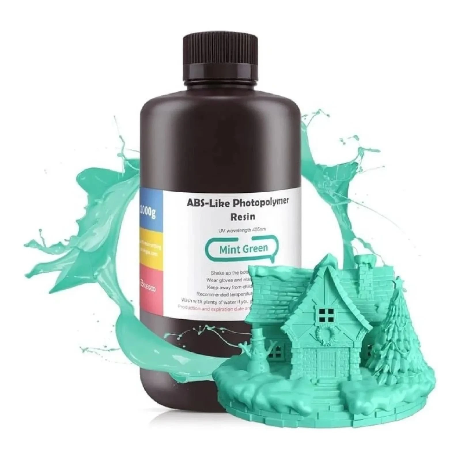 Фотополимерная смола ELEGOO Resin, ABS-like 1кг, green mint (50.103.0022) (UA)