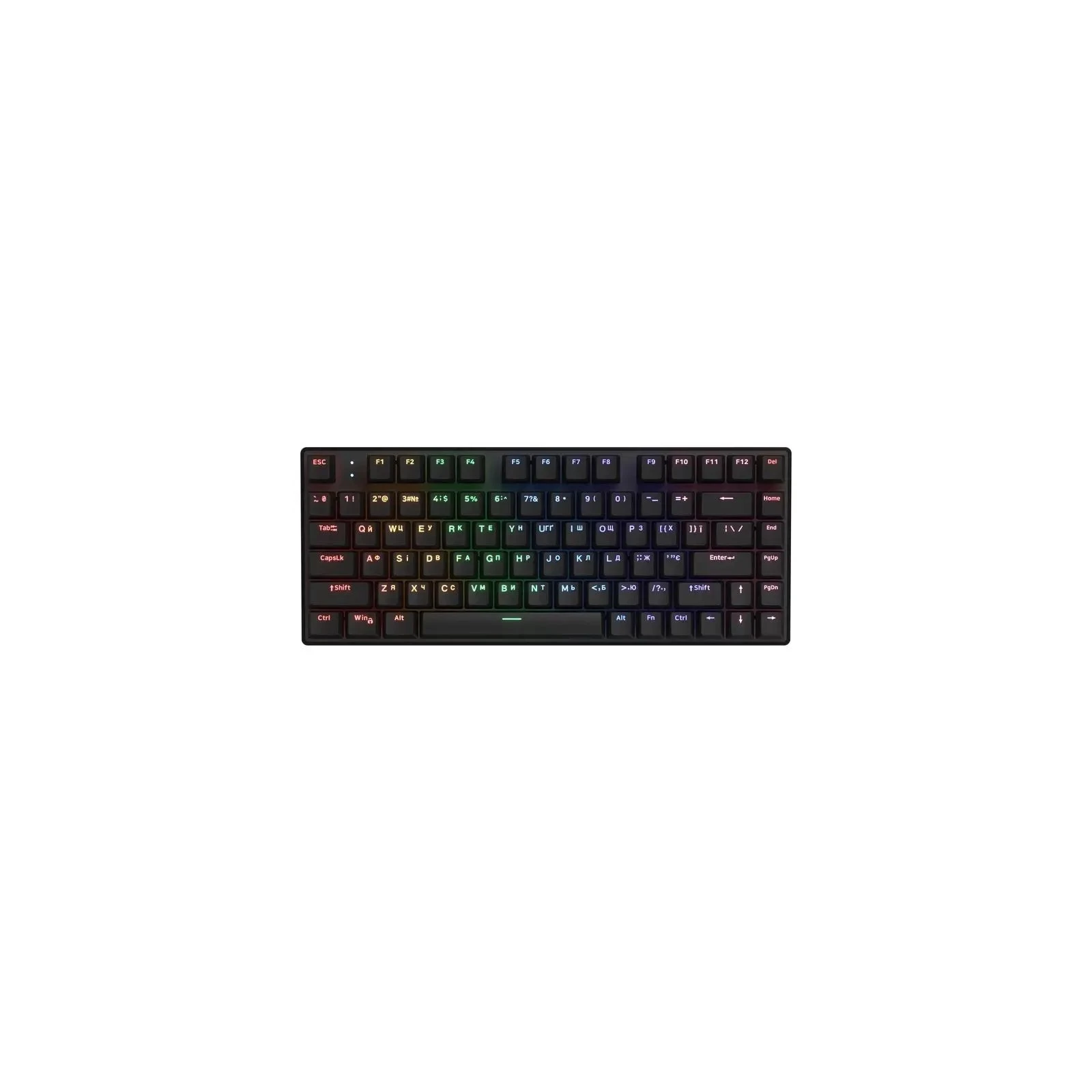 Клавіатура Hator Icefall Mecha 75 Rainbow Led Wireless/Bluetooth/USB UA Black (HTK275UA) (UA)