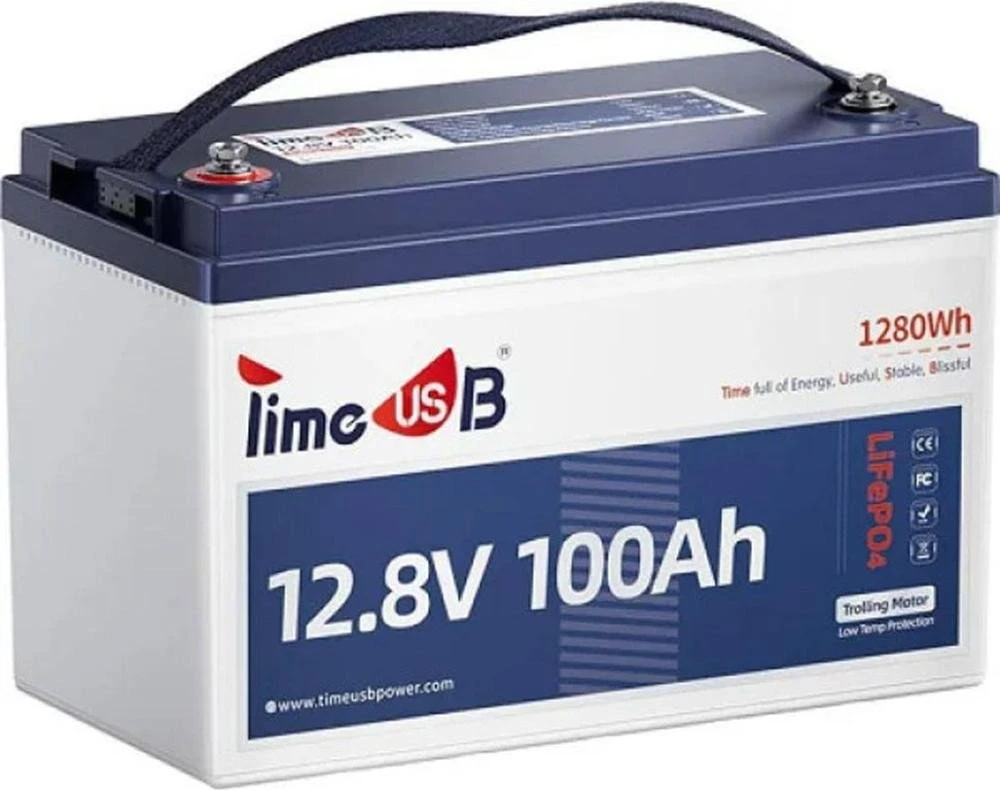 Зовнішній акумулятор Timeusb LiFePo4 12.8V 100Ah Low-Temp 1280Wh BMS 100A (T12V100-100-TM-4-A100) (UA)